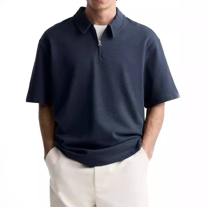 Men's polo with short zipper and high-quality fabric Chic and Style