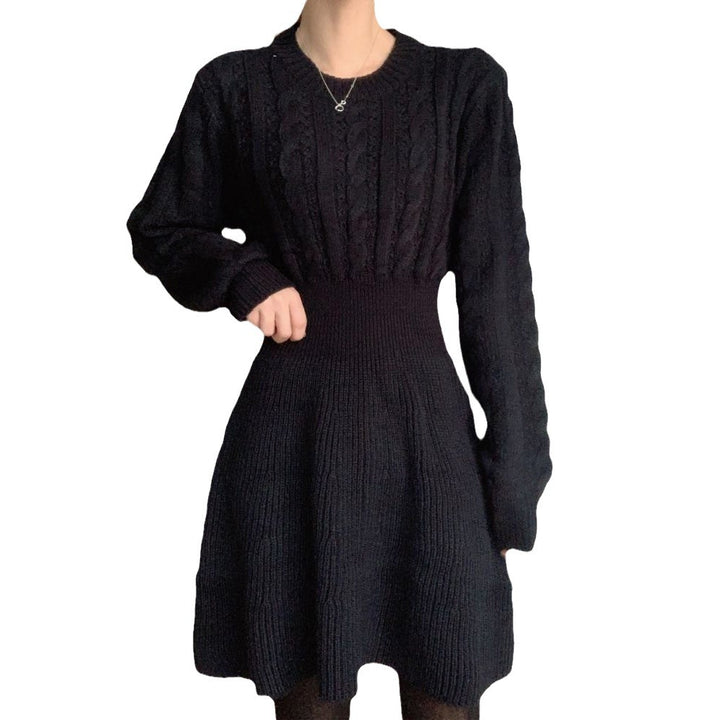 Knitted dress for women with a relief pattern and fitted cut Lune London