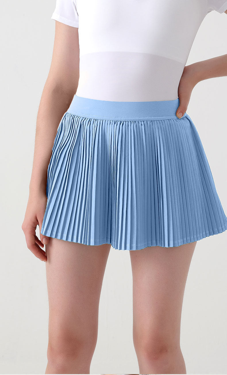 Pleated mini skirt for women with elastic waist and lightweight fabric Lune London