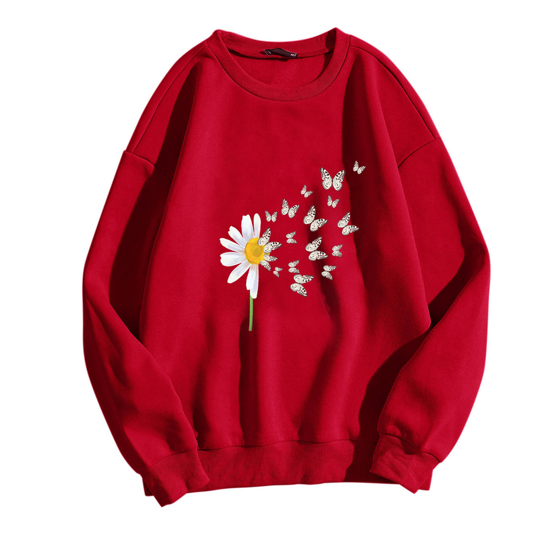Women's sweatshirt with floral butterfly design Chic & Stil