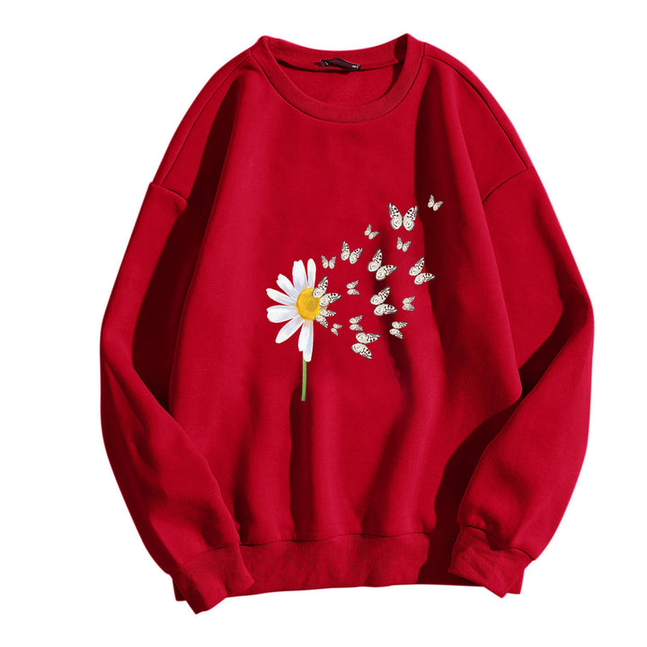 Women's sweatshirt with floral butterfly design Chic & Stil