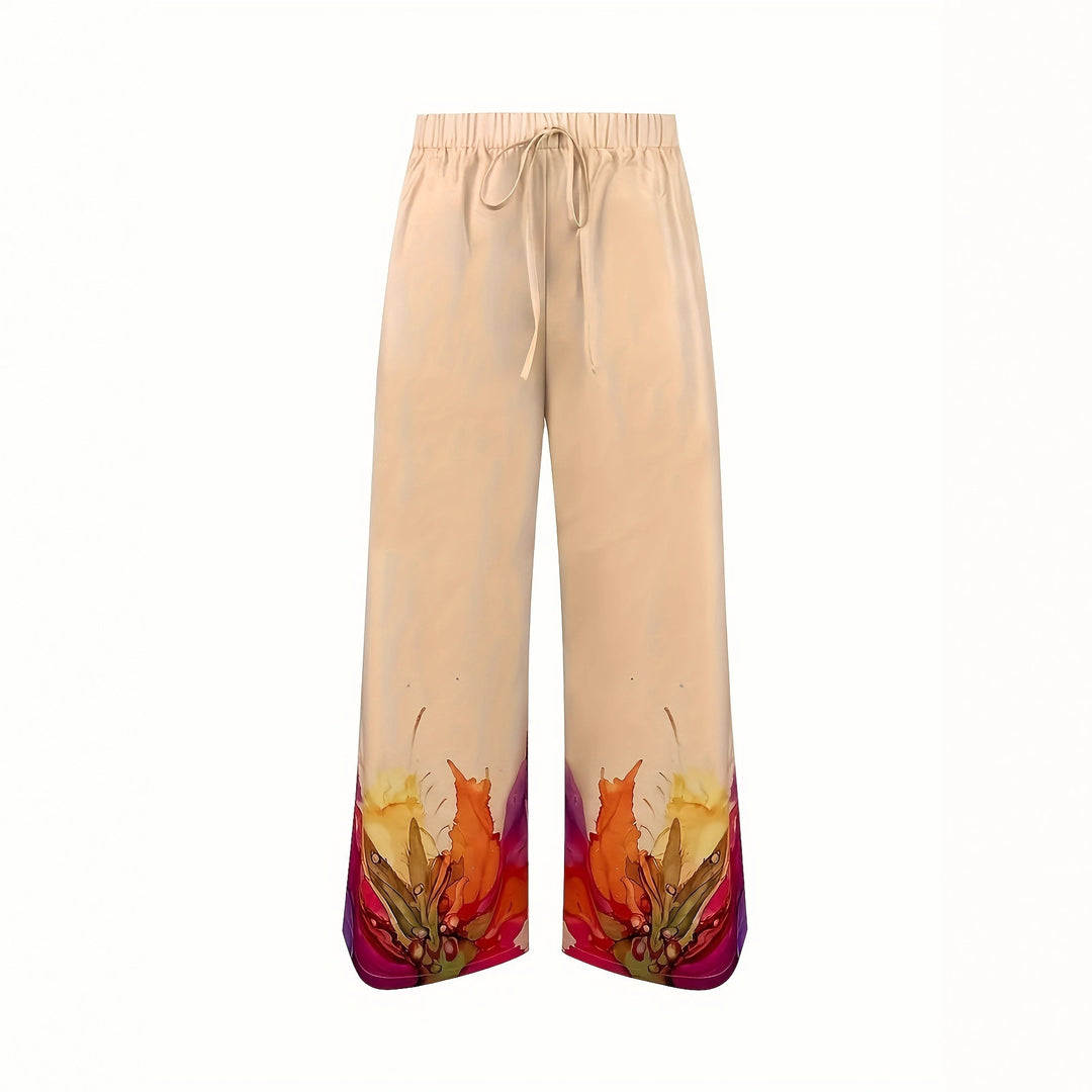 Women's Elegant Two-Piece Suit with Artistic Print Lune London