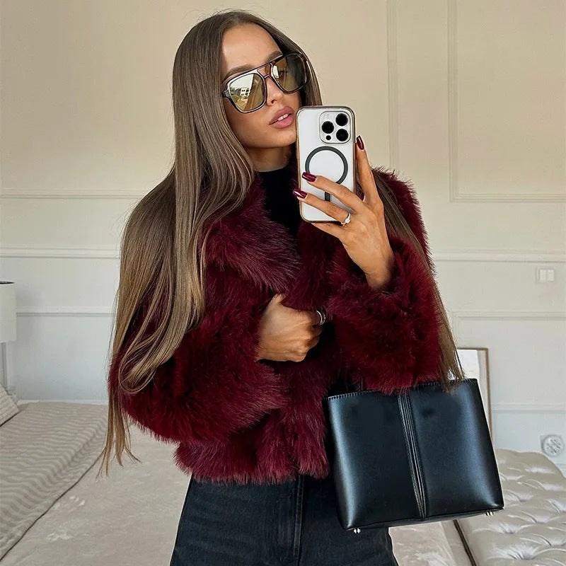 Manteau en fausse fourrure luxueux pour femmes Chic & Stil