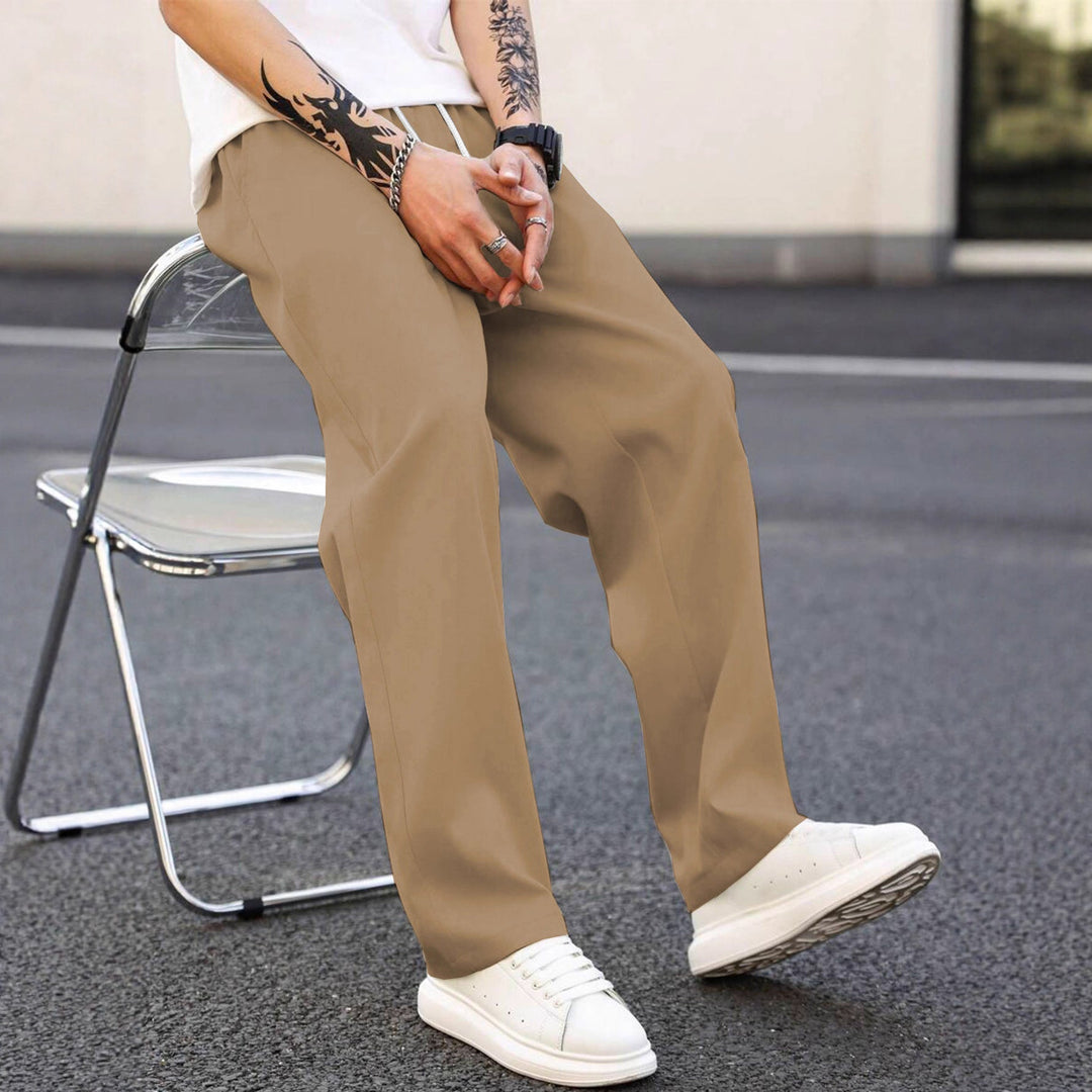 Men's Fashionable Leisure Pants with A Loose Fit and Elastic Waistband Lune London