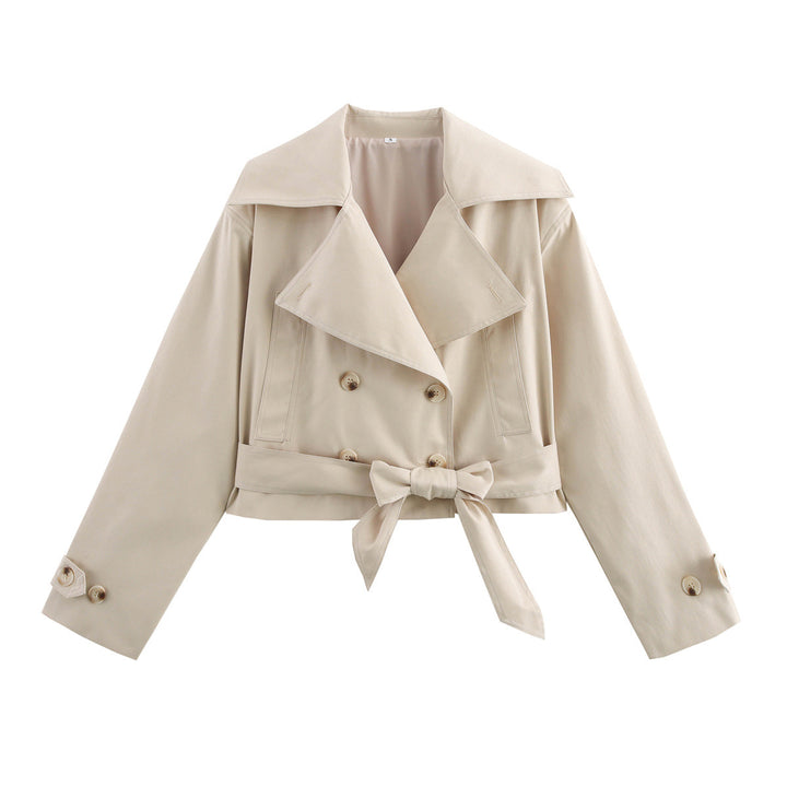 Casual women's vest with double-breasted buttons and adjustable belt Lune London