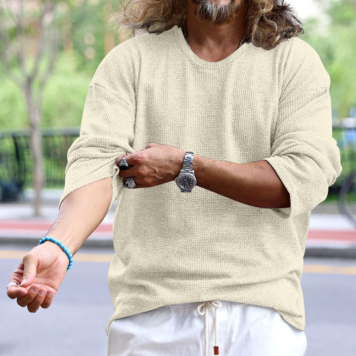 Casual long sleeve shirt for men in breathable structured fabric Lune London