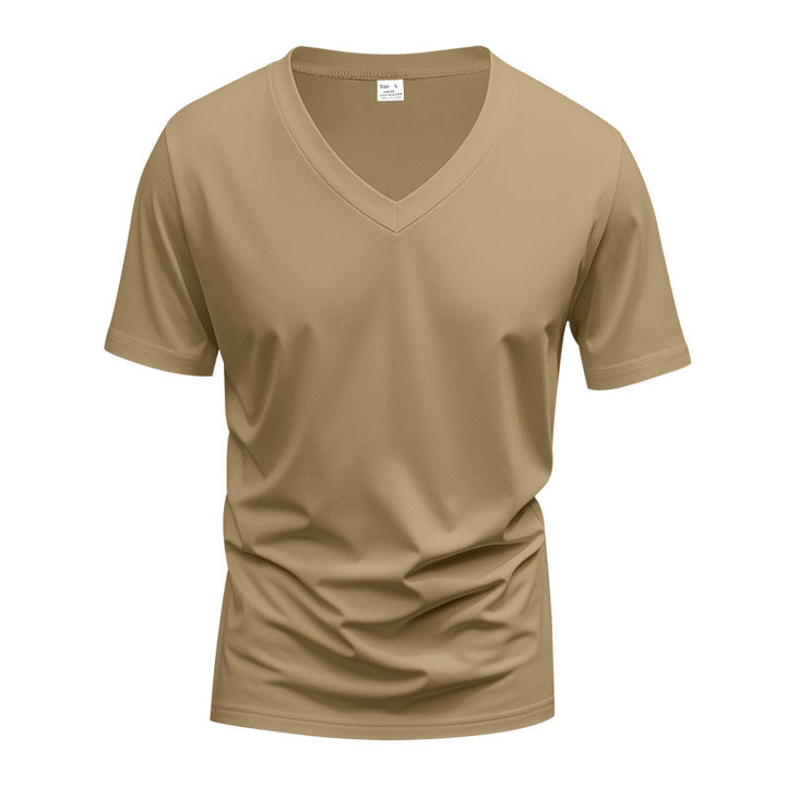 Functional T-shirt for men with V-neck in breathable material Lune London