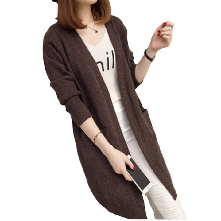 Women's knit jacket with open cut and practical pockets Lune London