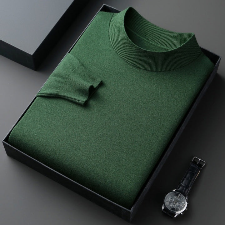 Elegant men's sweater with round neck in fine cotton blend Lune London