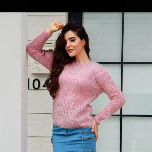 Soft knit sweater for women with relaxed fit and textured material Lune London