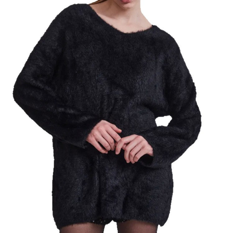 Ladies Soft V-neck Pullover in High-Quality Material Lune London