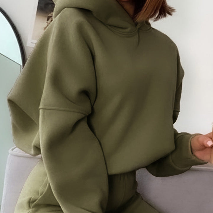 Ladies casual tracksuit with hood and elastic waist Lune London