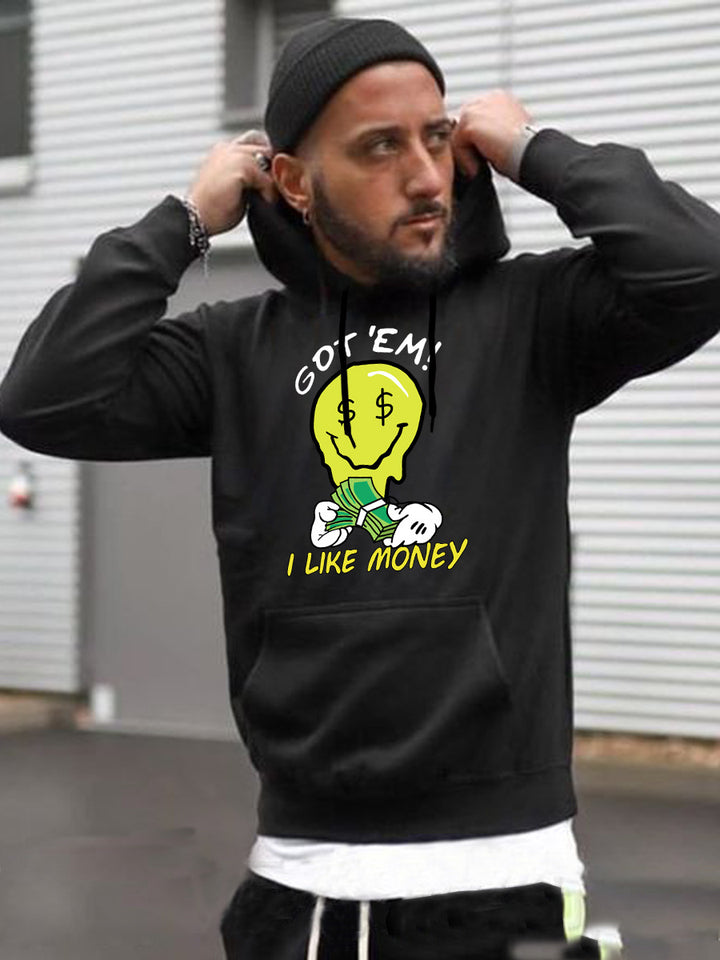 Men's Hoodie with Creative Graphic Design Lune London