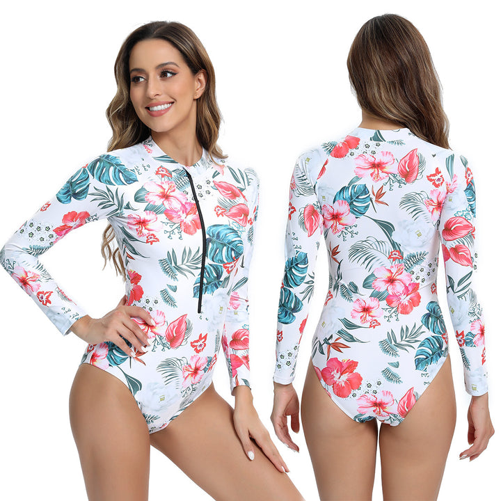 Women's protective swimsuit with zipper and long sleeves Lune London