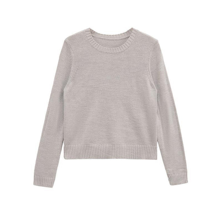Fine knit women's sweater with crew neck and fine thread Lune London