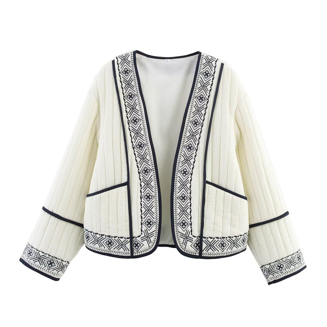 Quilted and embroidered leisure jacket for ladies Lune London