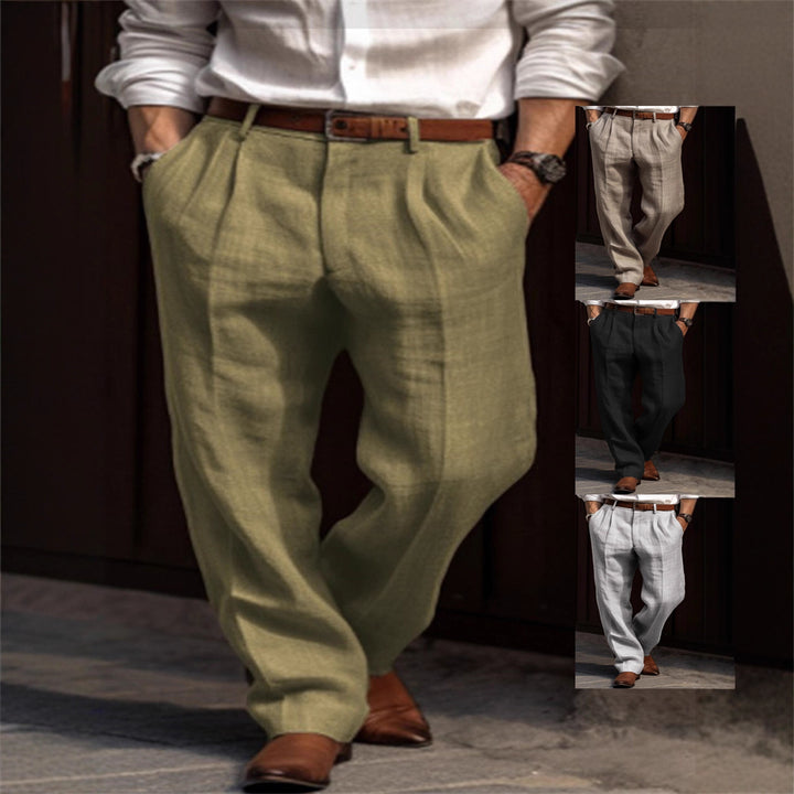Elegant linen pants for men with a classic cut and breathable properties Lune London