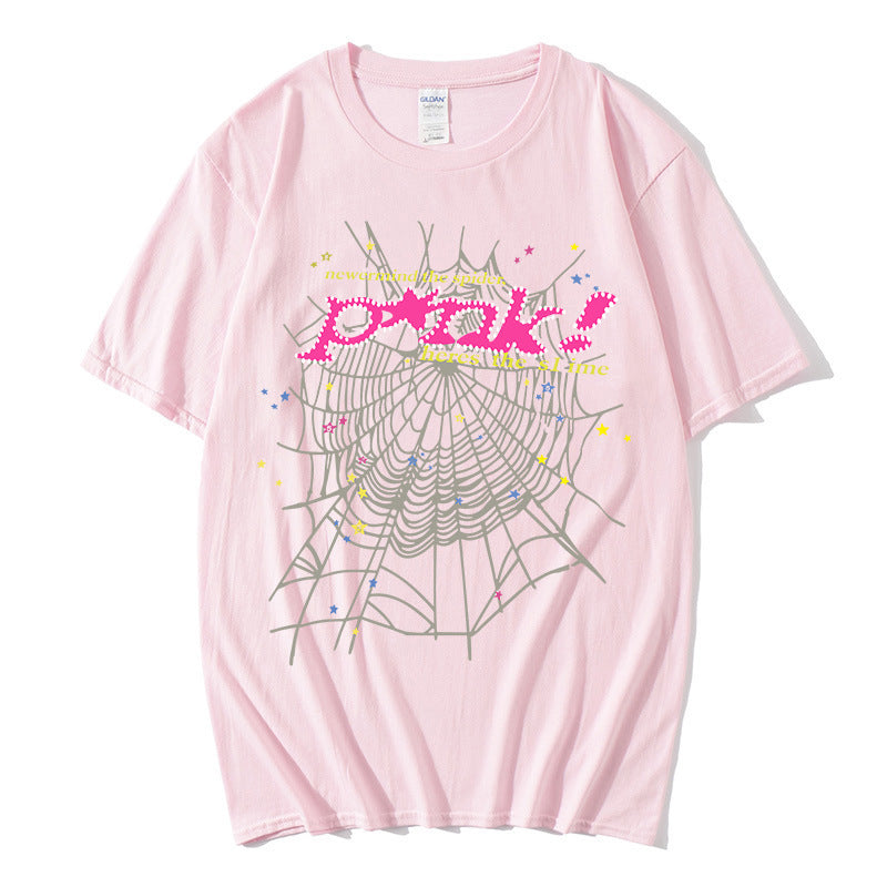 Women's casual T-shirt with creative spider web design Chic & Stil