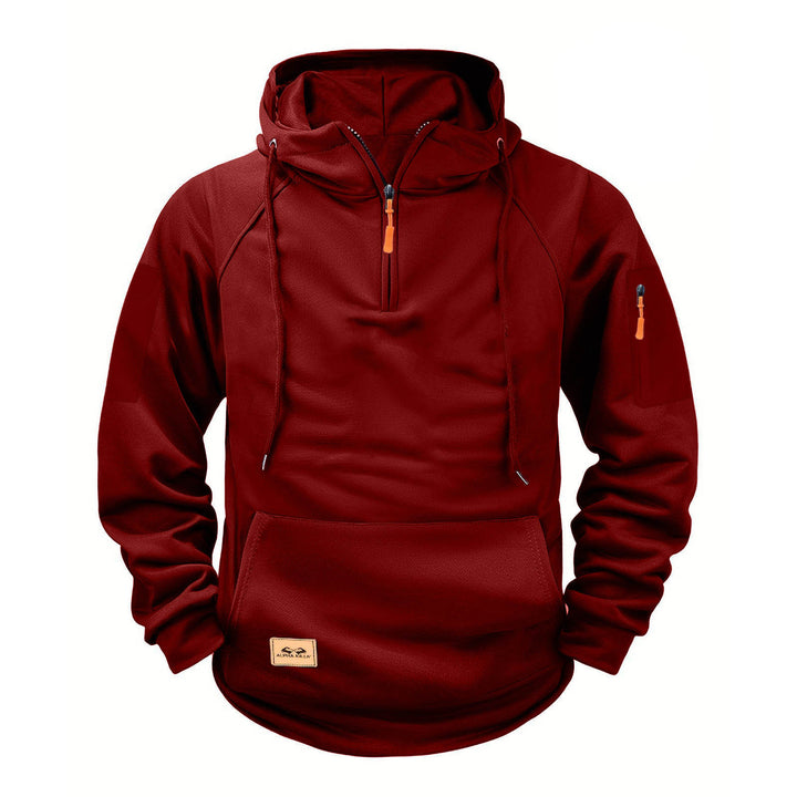 Men's sporty hoodie with practical zipper Lune London
