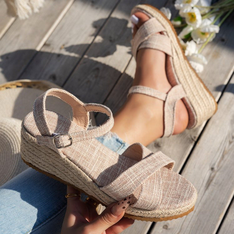Wedge sandals for women with trendy straps and a comfortable sole Lune London