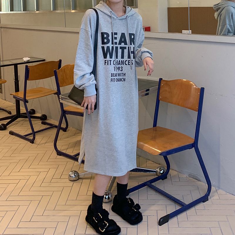 Women's hoodie dress with a casual cut and fashionable graphic design Lune London
