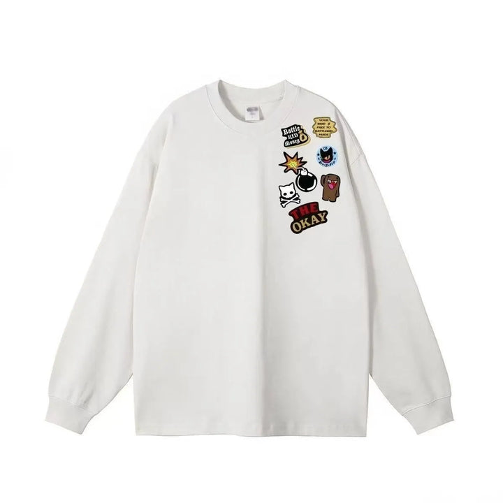 Chemise à manches longues pour femmes avec des appliqués originaux Chic & Stil