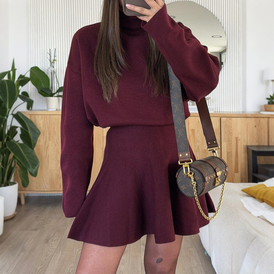 Robe en tricot stylée pour femme avec capuche Chic & Stil