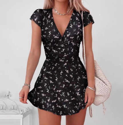 Lune London Floral Mini Wrap Dress for Women