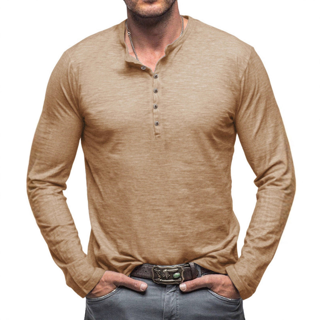 Men's long sleeve shirt with button placket Lune London