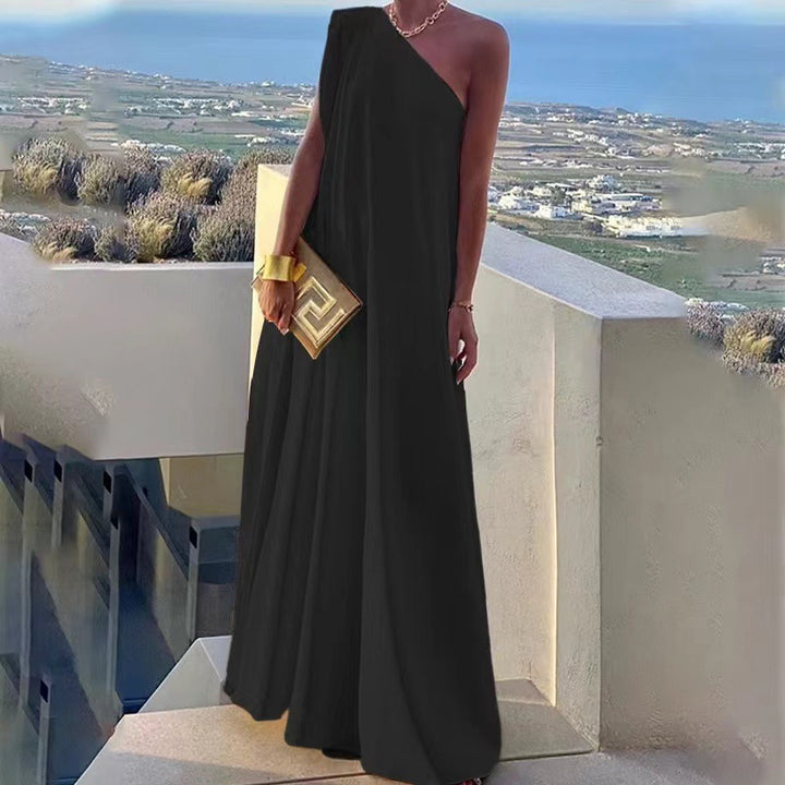 Lune London Women's One Shoulder Maxi Dress