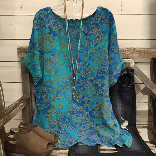 Ladies Light Summer Blouse with Floral Design Lune London