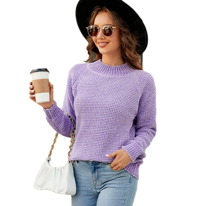 Elegant knitted sweater for women with embossed pattern Lune London