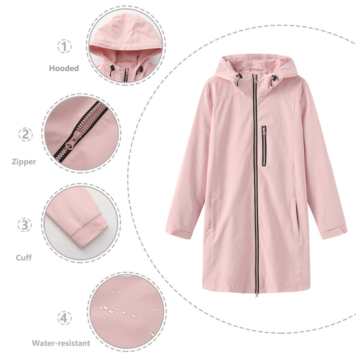 Functional women's jacket with adjustable hood Lune London