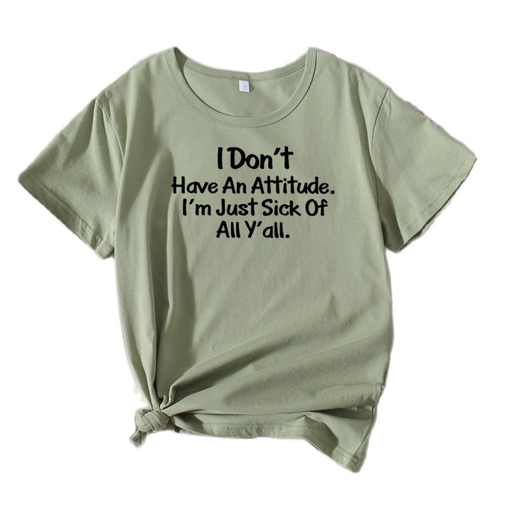Ladies Casual Attitude Graphic T-Shirt Lune London