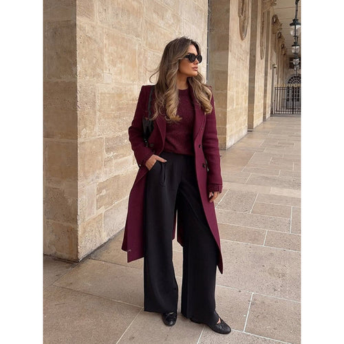 Long wool blend coat for women Lune London