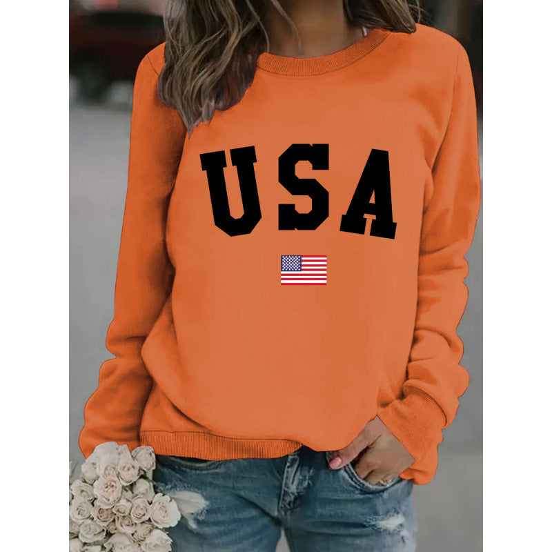 Women's sweatshirt with modern USA statement and cozy fit Lune London