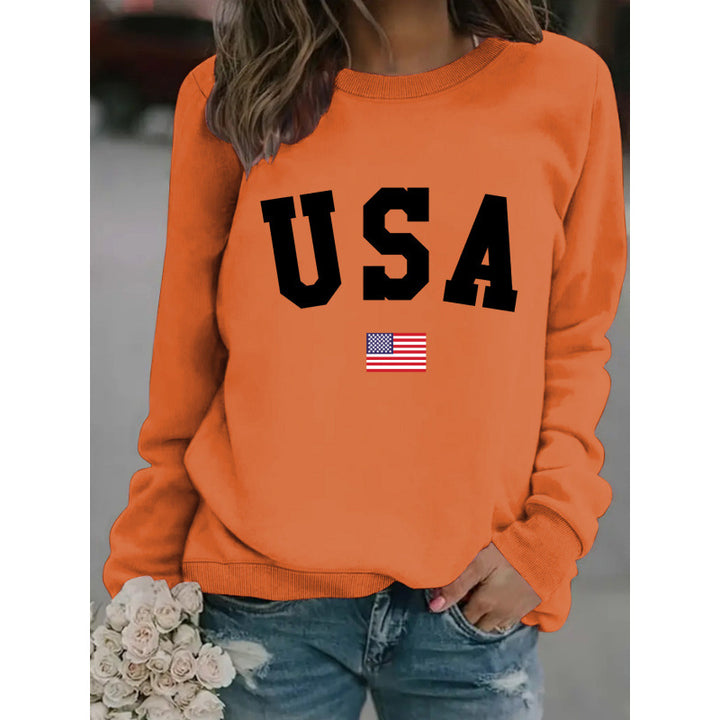 Women's sweatshirt with modern USA statement and cozy fit Lune London