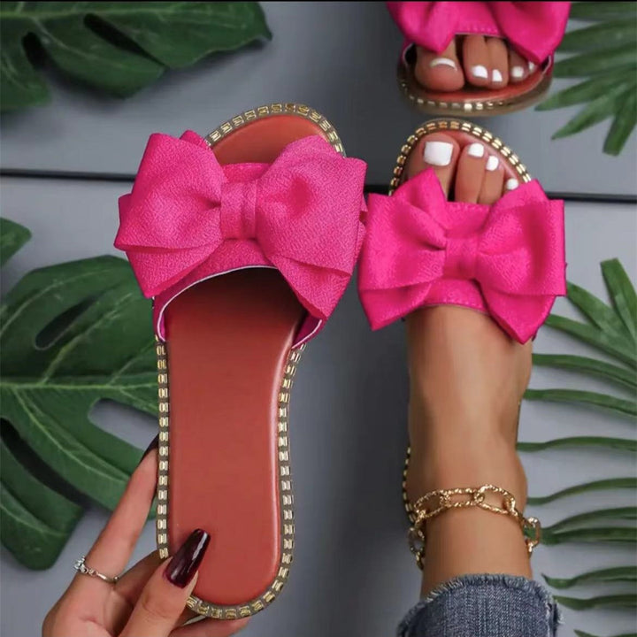 Women's Slippers with Decorative Bow Design and Non-Slip Sole Lune London