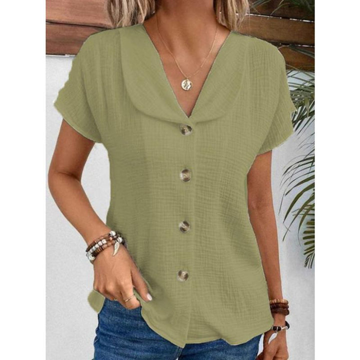 Women's shirt with visible buttons in lightweight fabric Lune London