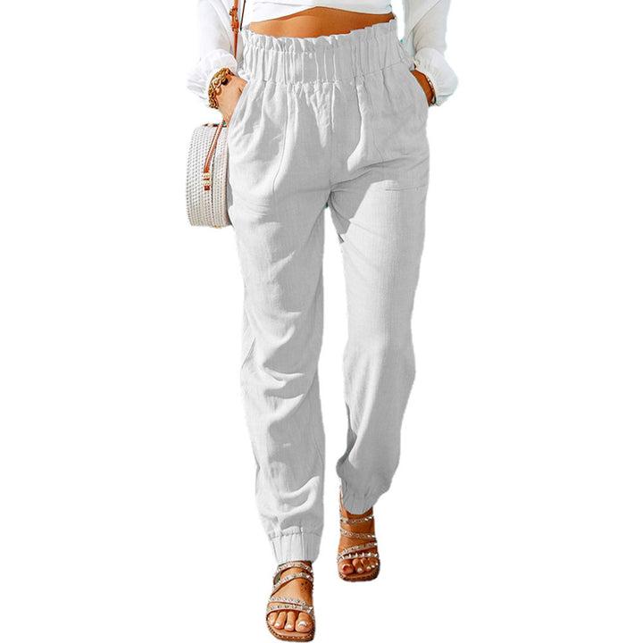 Comfortable and stylish summer pants for women with elastic waistband and practical pockets Lune London