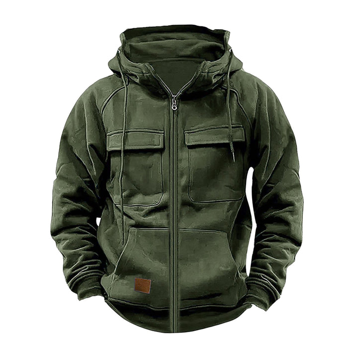 Men's hoodie jacket with practical pockets and robust design Lune London