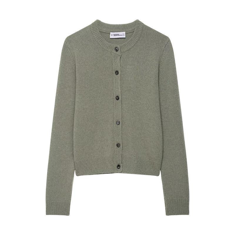 Women cardigan with full button placket and fine texture Lune London