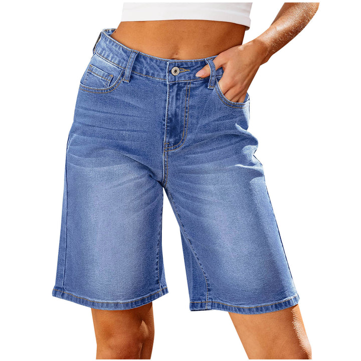 Women's denim shorts with casual cut and casual details Lune London