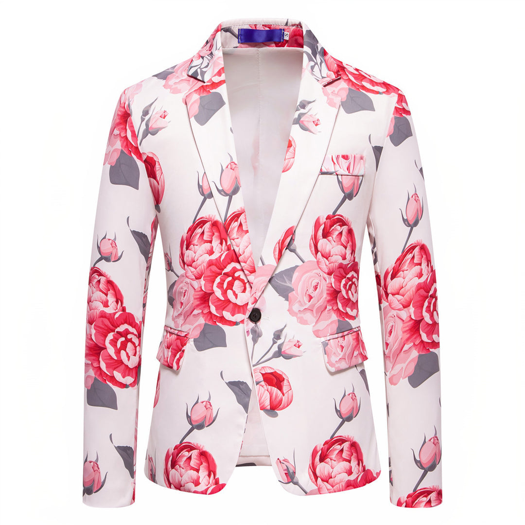 Elegant blazer for men with chic floral design and style