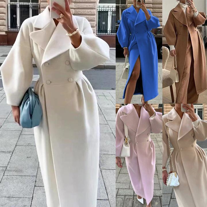 Elegant trench coat for women with shiny finish and stylish belt Lune London