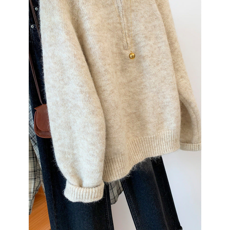 Sweat à capuche confortable pour femmes avec demi-fermeture éclair et poche kangourou Chic & Stil