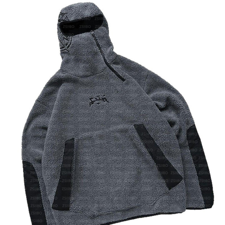 Pull en polaire pour femme avec col haut et poches pratiques Chic & Stil