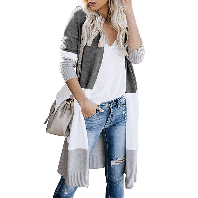 Women's knit coat with colorful details Lune London