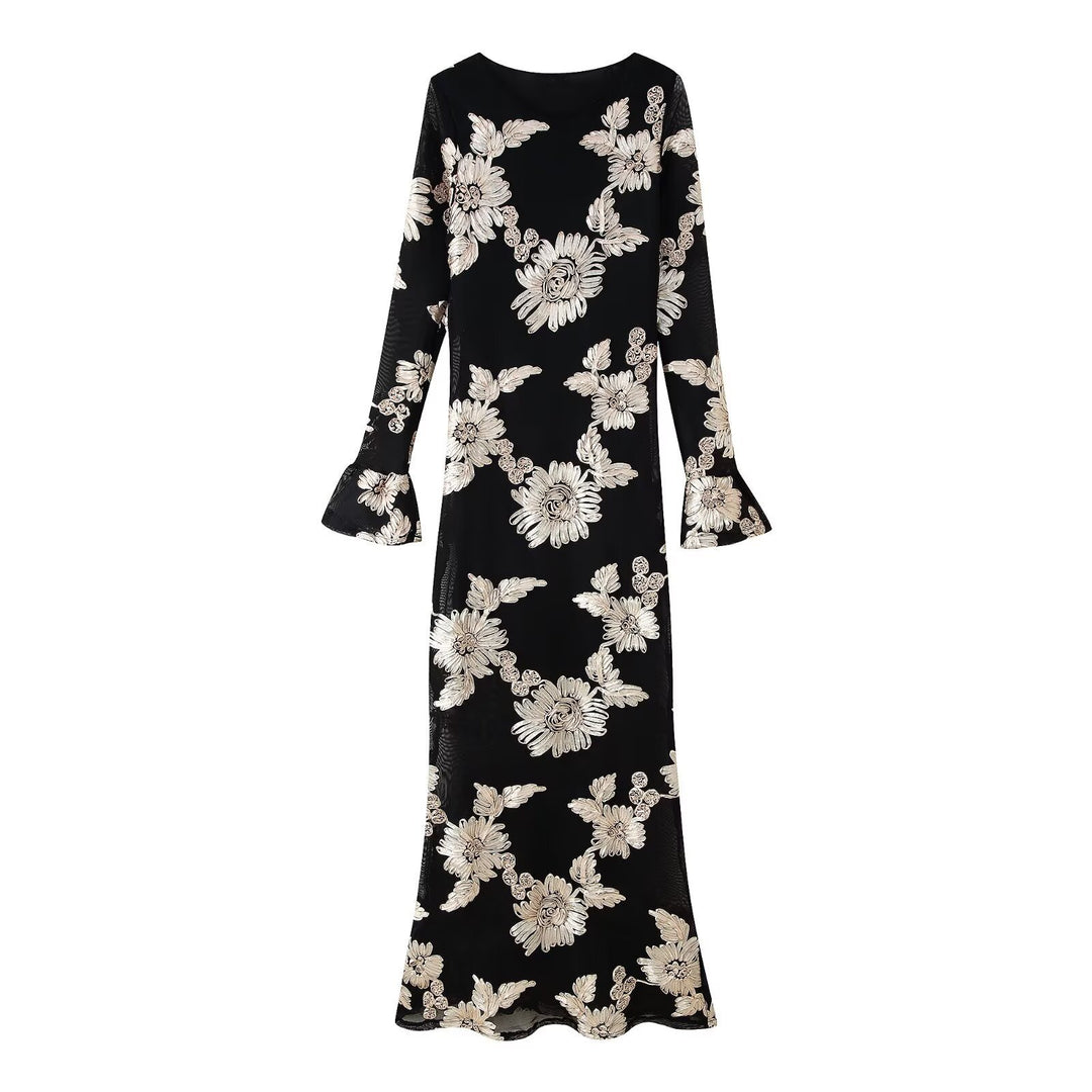 Flower dress with long sleeves for ladies Lune London