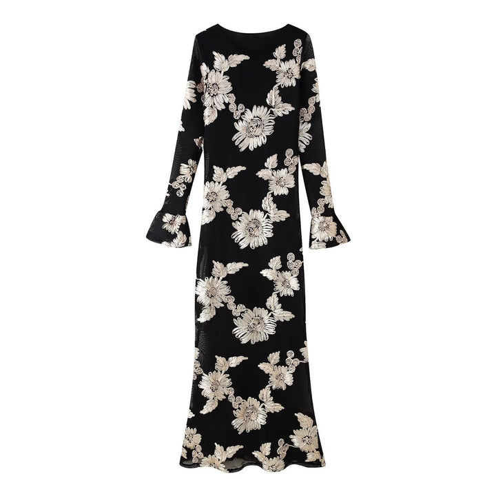 Flower dress with long sleeves for ladies Lune London